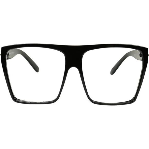 Oversized Flat Top Trendy Square Trapezoid Shape Fashion Mens Womens Sunglasses - Picture 3 of 5